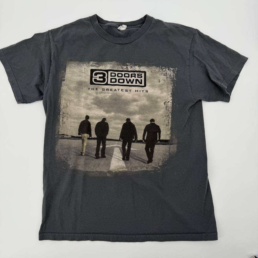 3 Doors Down The Greatest Hits 2014 Tour Shirt Mens M Black Graphic Concert Tee